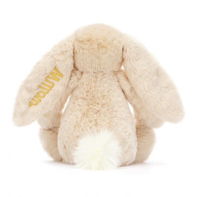 MEDIUM Jellycat Personalised Bashful Luxe Bunny Willow 31 CM X 12 CM, Jellycat USA | FV3067854