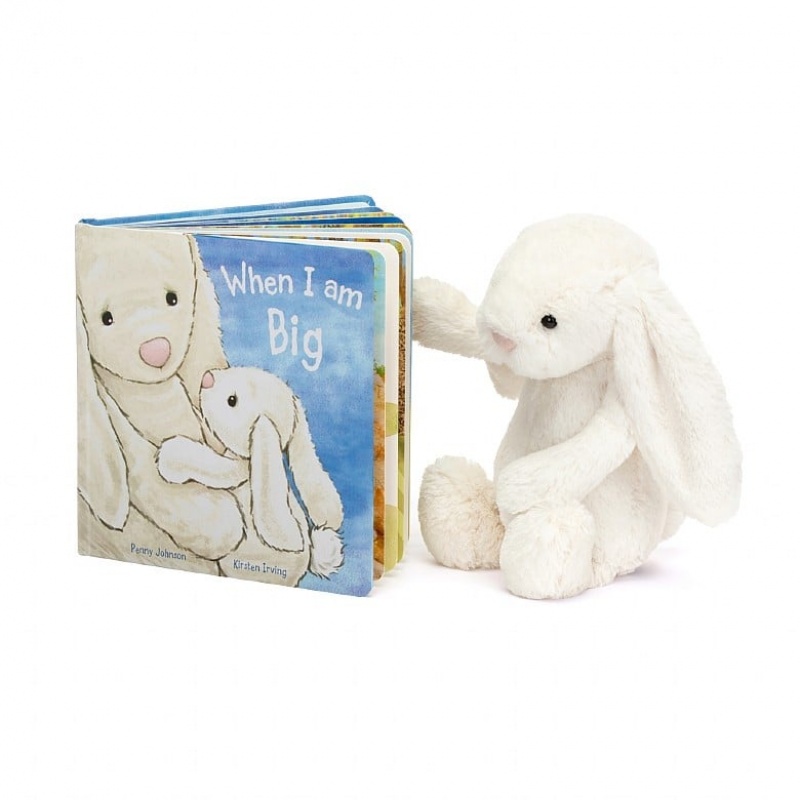 MEDIUM Jellycat When I am Big Book and Bashful Cream Bunny, Jellycat USA | CK6327459