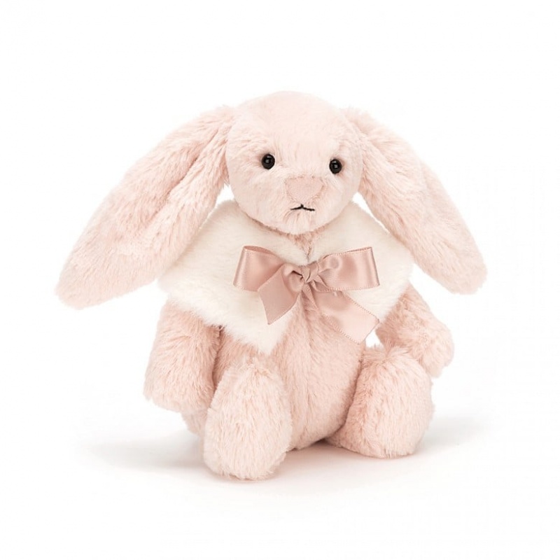 SMALL Jellycat Bashful Blush Snow Bunny 18 CM X 8 CM, Jellycat USA | RK2871956