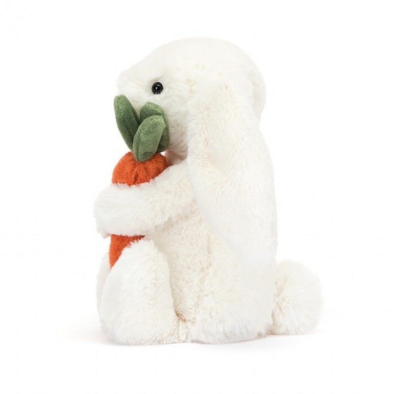 SMALL Jellycat Bashful Bunny with Carrot 18 CM X 9 CM, Jellycat USA | LO1364208