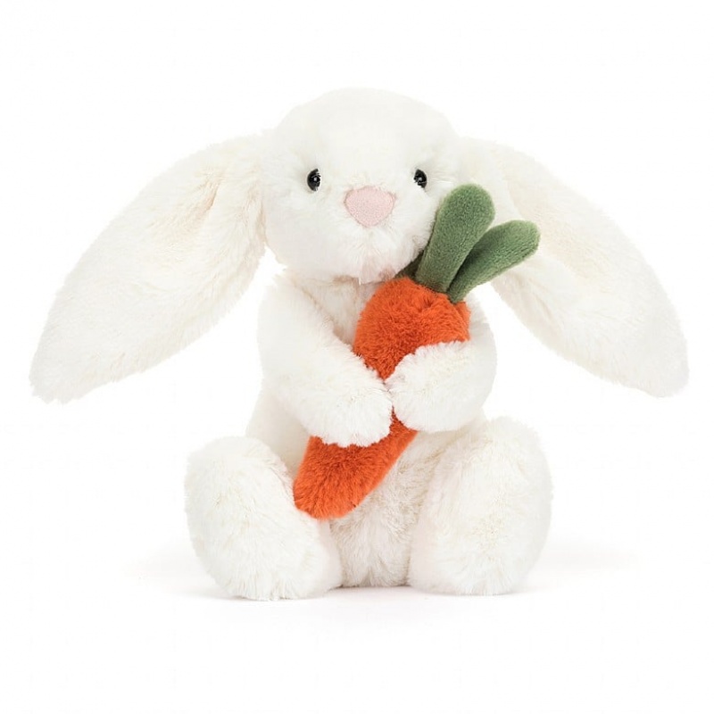 SMALL Jellycat Bashful Bunny with Carrot 18 CM X 9 CM, Jellycat USA | LO1364208