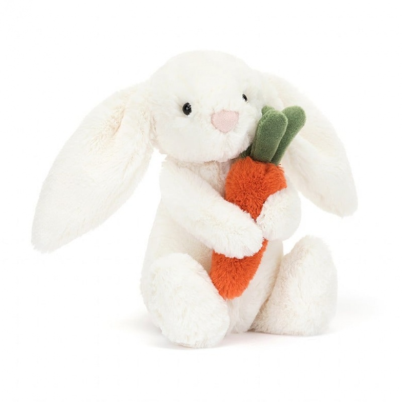 SMALL Jellycat Bashful Bunny with Carrot 18 CM X 9 CM, Jellycat USA | LO1364208