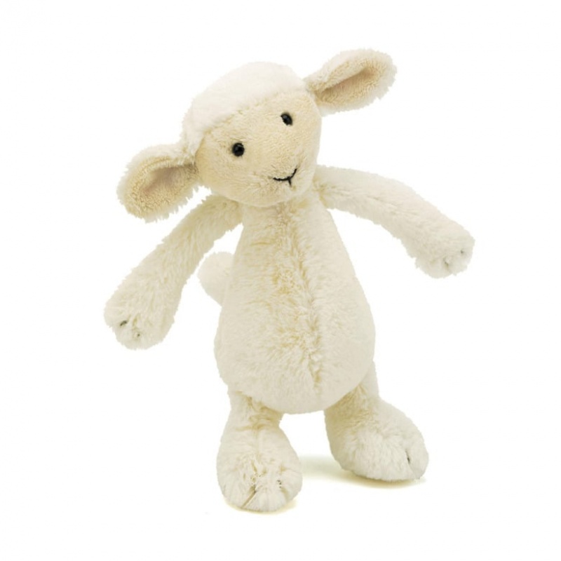 SMALL Jellycat Bashful Lamb 18 CM, Jellycat USA | JX9043187