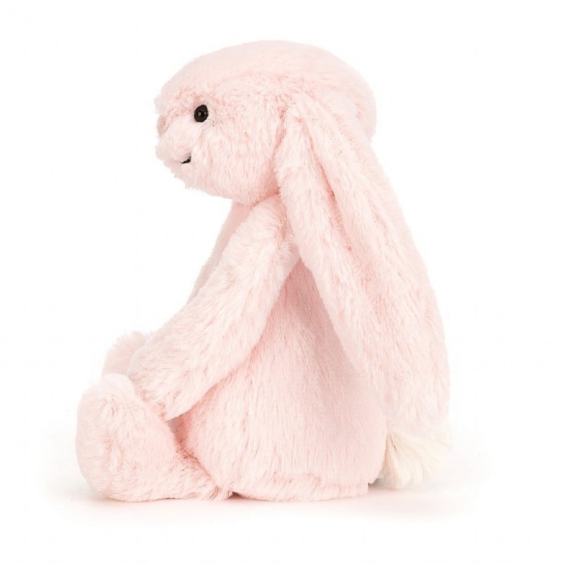 SMALL Jellycat Bashful Pink Bunny Rattle 18 CM X 9 CM, Jellycat USA | QP2136974