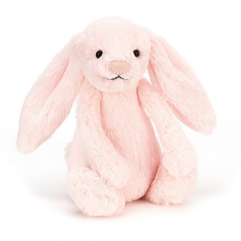 SMALL Jellycat Bashful Pink Bunny Rattle 18 CM X 9 CM, Jellycat USA | QP2136974