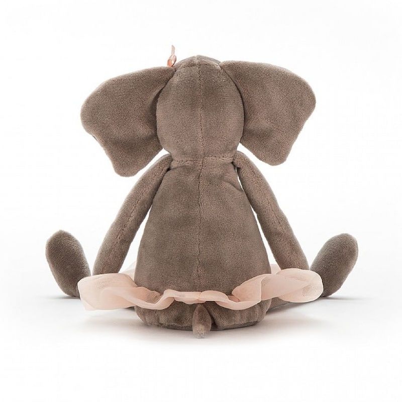 SMALL Jellycat Dancing Darcey Elephant 23 CM X 10 CM, Jellycat USA | KV9725810