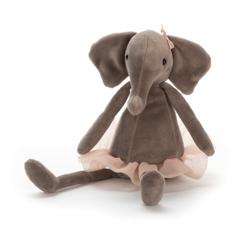 SMALL Jellycat Dancing Darcey Elephant 23 CM X 10 CM, Jellycat USA | KV9725810