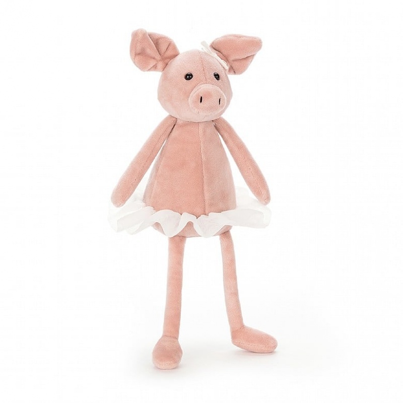 SMALL Jellycat Dancing Darcey Piglet 23 CM X 10 CM, Jellycat USA | LA3186702