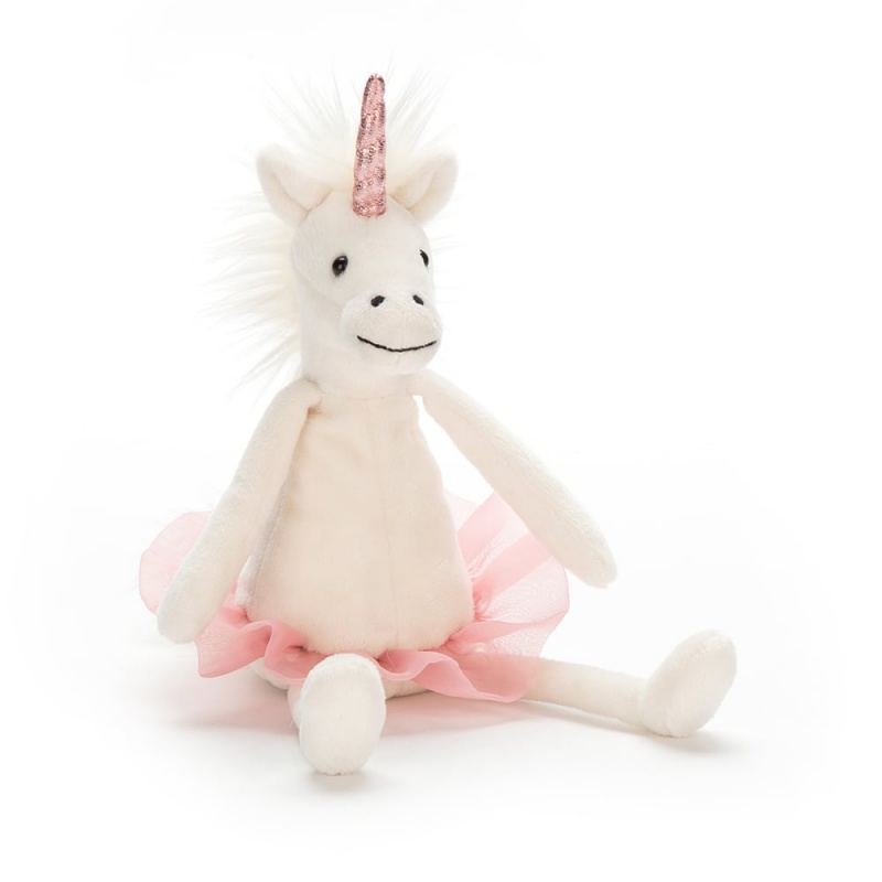 SMALL Jellycat Dancing Darcey Unicorn 23 CM X 7 CM, Jellycat USA | YE4870591