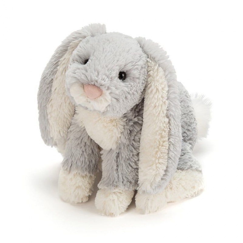 SMALL Jellycat Loppy Silver Bunny 21 CM X 9 CM, Jellycat USA | YJ4971683