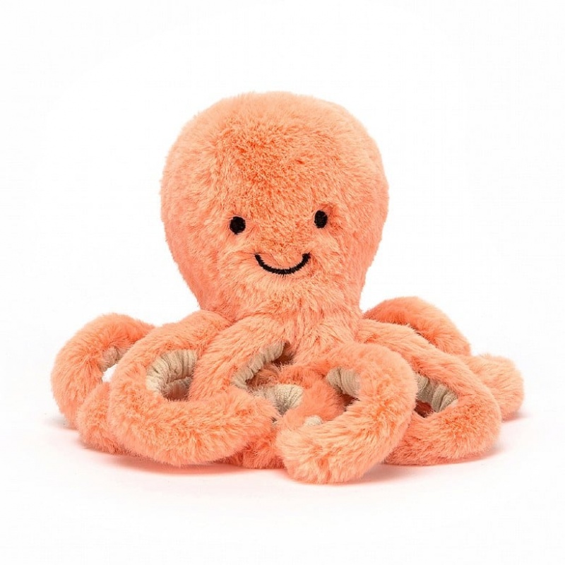 SMALL Jellycat Peachie Octopus 14 CM X 7 CM, Jellycat USA | BC5128609