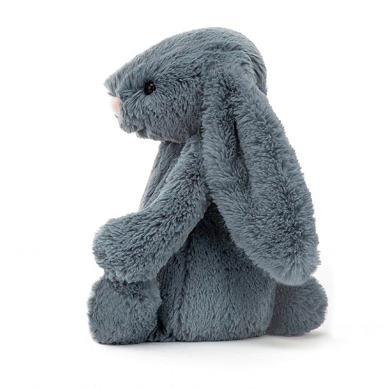 TINY Jellycat Bashful Dusky Blue Bunny 13 CM X 6 CM, Jellycat USA | XR4791062