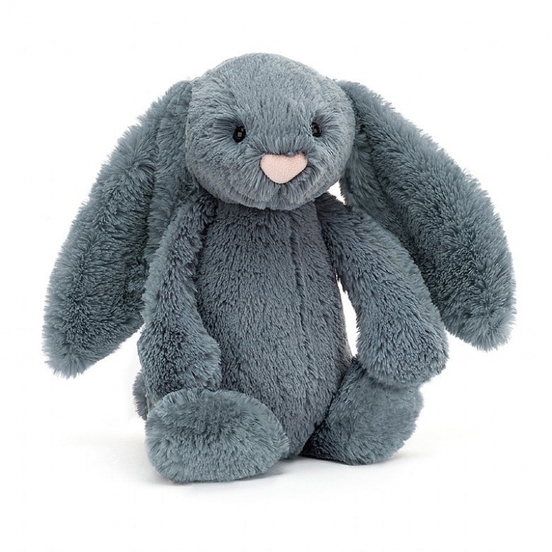 TINY Jellycat Bashful Dusky Blue Bunny 13 CM X 6 CM, Jellycat USA | XR4791062