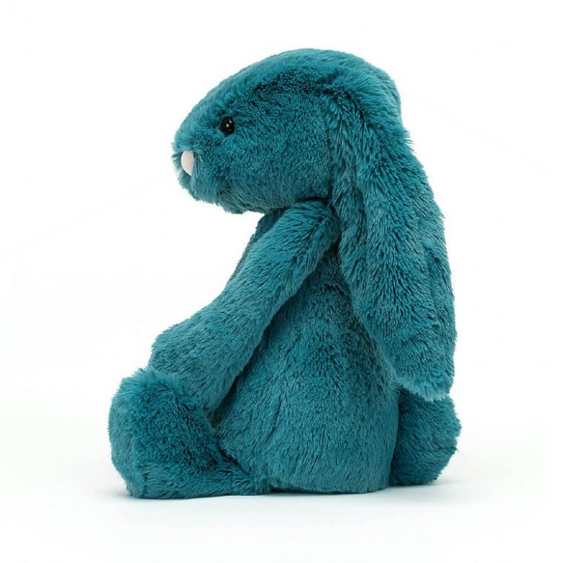 TINY Jellycat Bashful Mineral Blue Bunny 13 CM X 6 CM, Jellycat USA | YD2358461