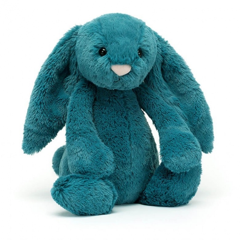 TINY Jellycat Bashful Mineral Blue Bunny 13 CM X 6 CM, Jellycat USA | YD2358461