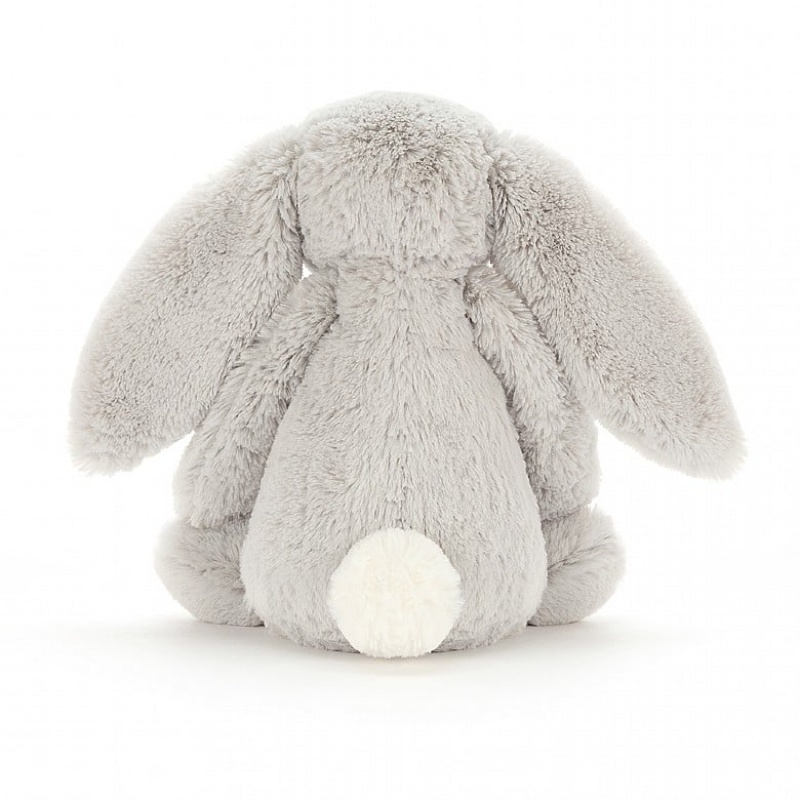 TINY Jellycat Bashful Silver Bunny 13 CM X 6 CM, Jellycat USA | LA4983076