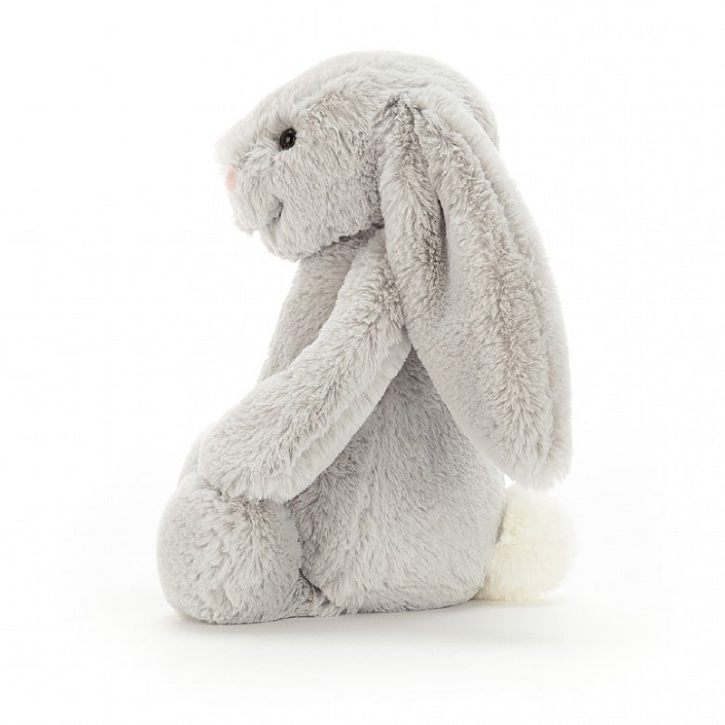 TINY Jellycat Bashful Silver Bunny 13 CM X 6 CM, Jellycat USA | RK4069285