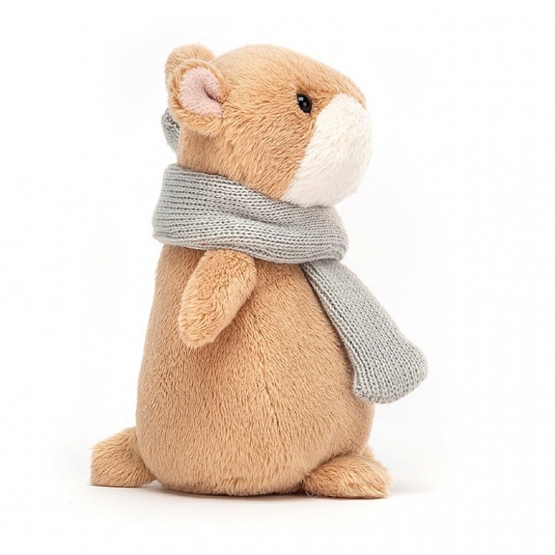 TINY Jellycat Happy Cinnamon Hamster Mini 12 CM X 7 CM, Jellycat USA | VX6420893