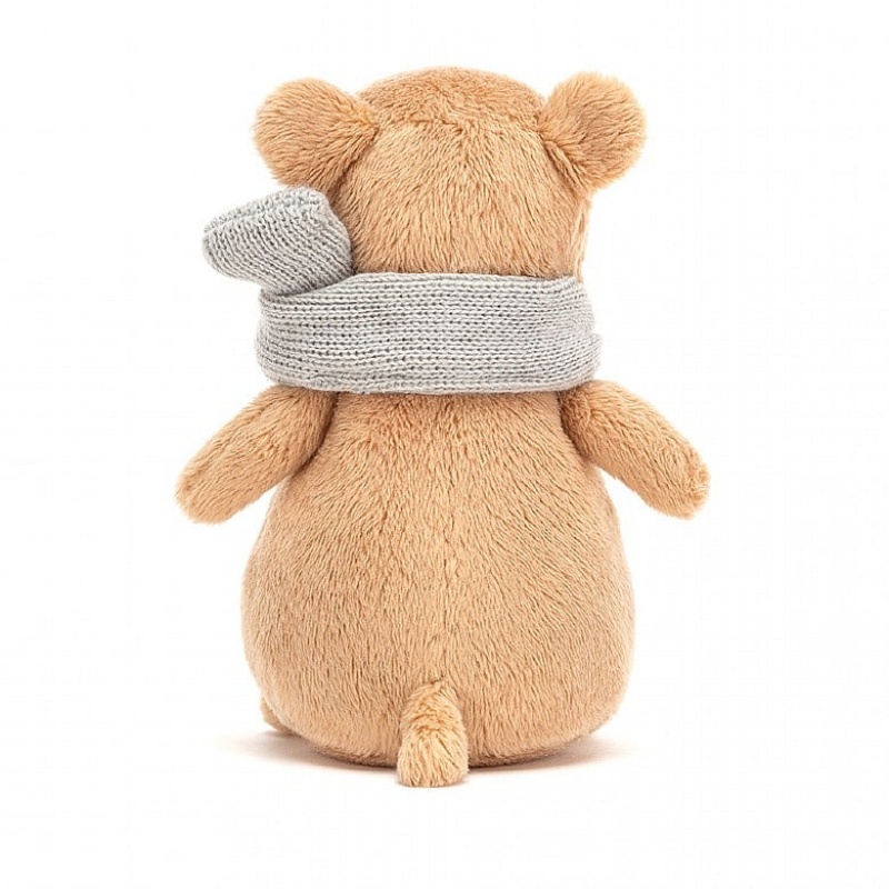 TINY Jellycat Happy Cinnamon Hamster Mini 12 CM X 7 CM, Jellycat USA | VX6420893