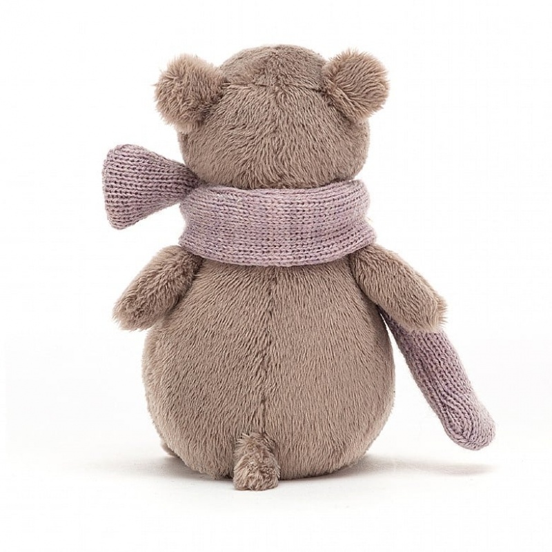 TINY Jellycat Happy Nutmeg Hamster Mini 12 CM X 7 CM, Jellycat USA | VC2906175