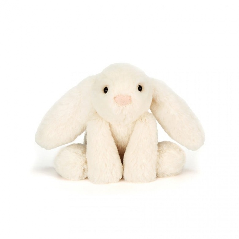 TINY Jellycat Smudge Bunny Cream 19 CM X 5 CM, Jellycat USA | ZU7924306